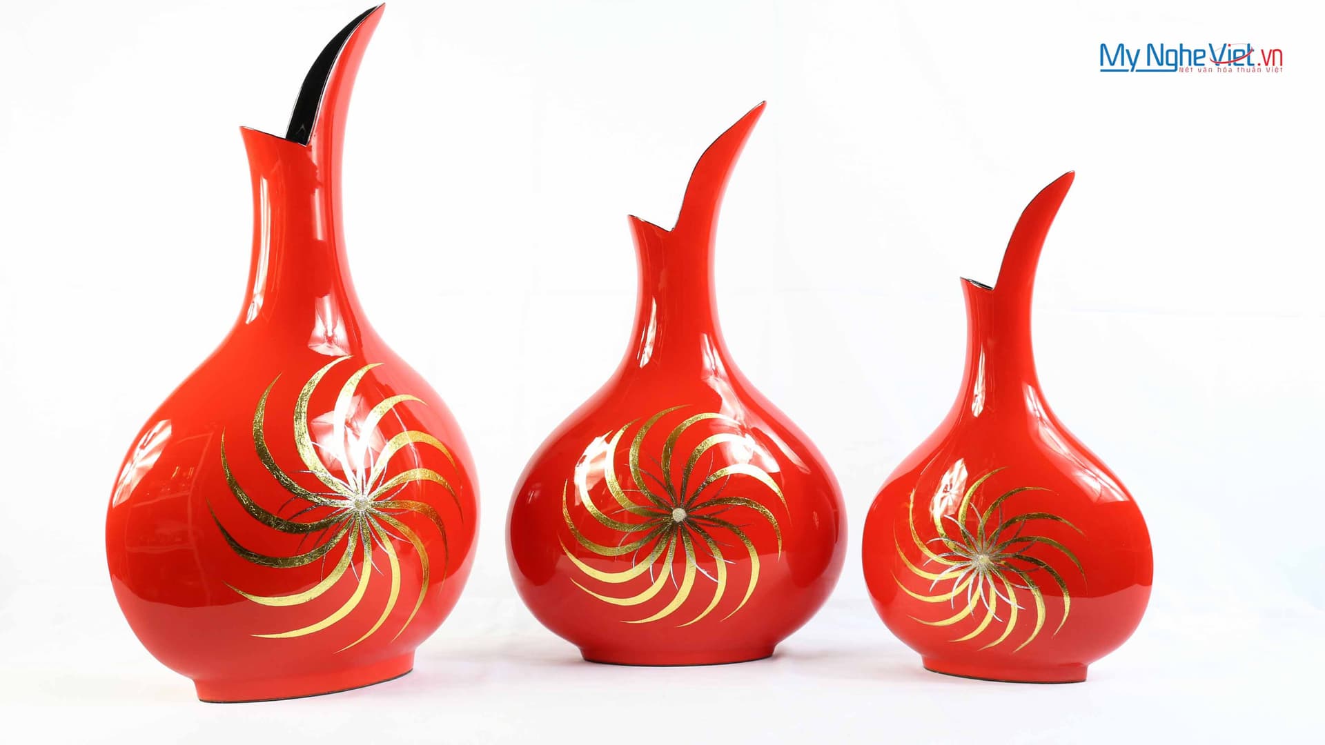 Tranquil Lacquered Tea Canisters Set of Three | Handcrafted Heritage