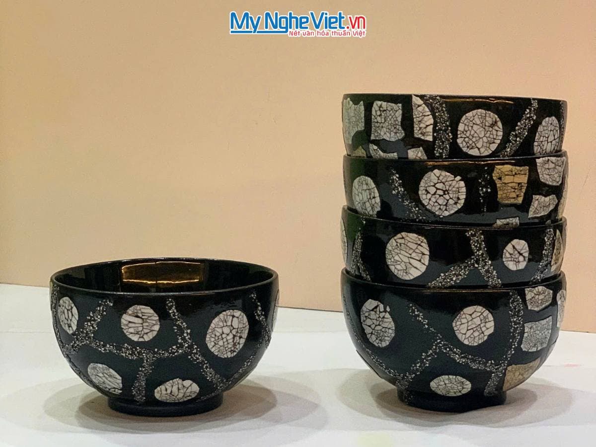 Exquisite Eggshell Inlaid Lacquerware Bowl | Timeless Vietnamese Craftsmanship